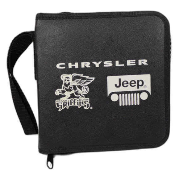 Chrysler Jeep Grand Rapids Griffins Graphic CD Case Holder Organizer 24 CDs Zipp - Picture 1 of 5